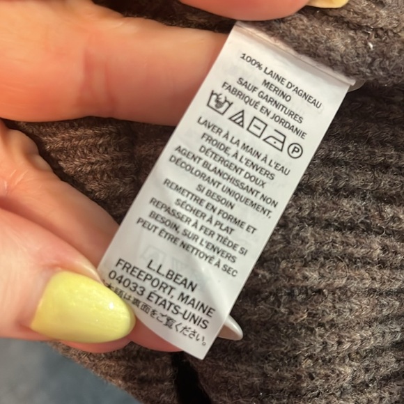 Vintage L.L. Bean Merino Wool Sweater Vest Front Zip Waterfowl Pockets Brown XXL - Picture 10 of 11